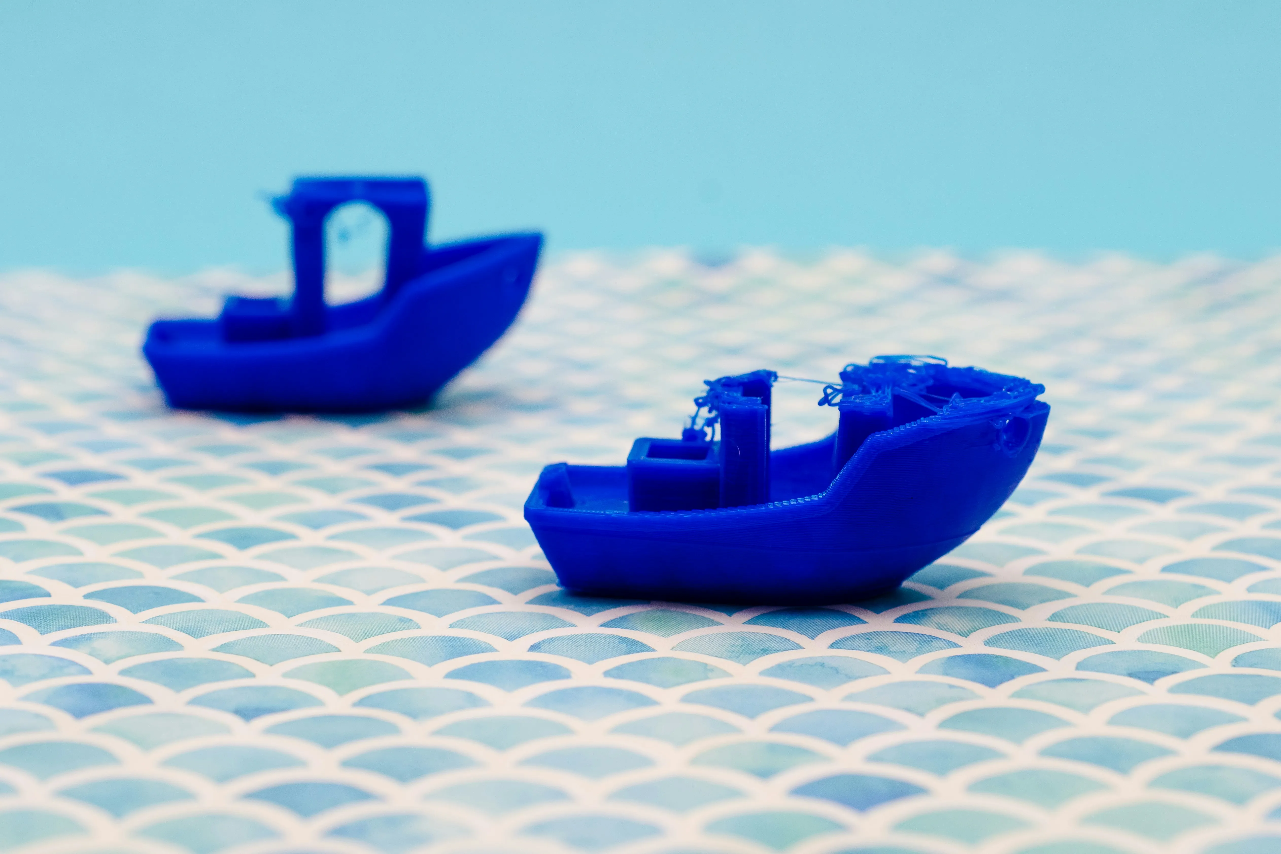 Fehlerhaften 3D-Druck eines Plastikschiffs